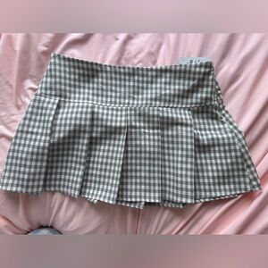 Plaid low-waisted skirt